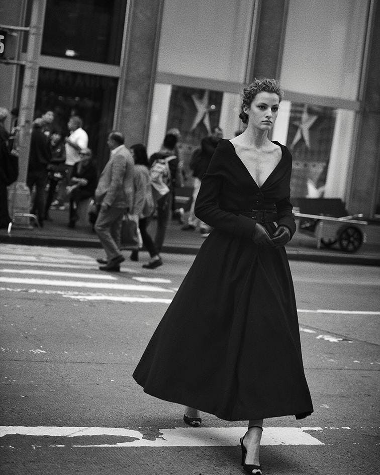 clothing person evening dress fashion dress shoe pedestrian female road tarmac