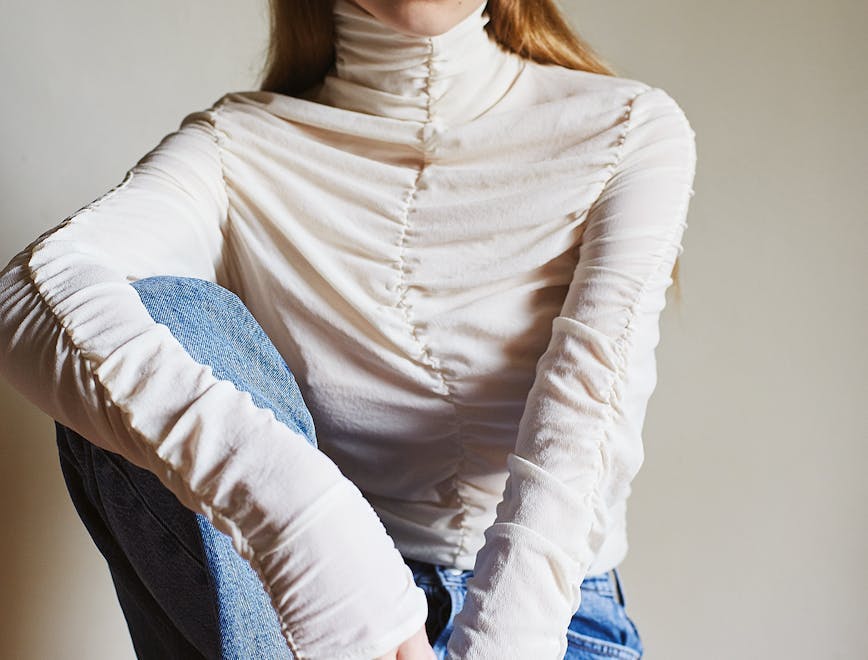 sleeve clothing apparel long sleeve pants blouse person human