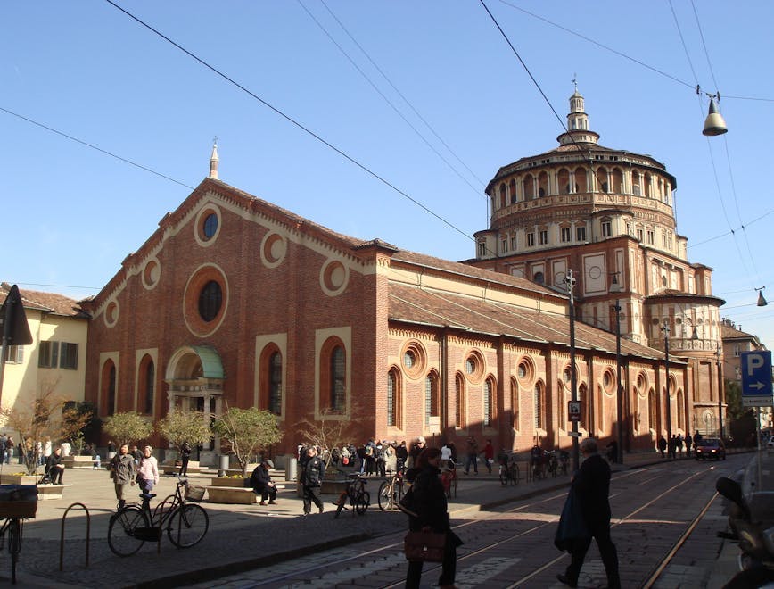 Iglesia Santa Maria delle Grazia. En su interior se encuentra la célebre pintura mural La última cena de Leonardo da Vinci.